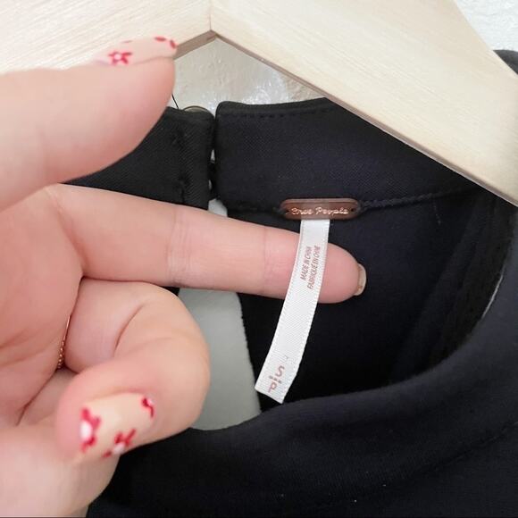 Free People Sweet Talk Mini Dress Black ruffle S - Picture 4 of 10